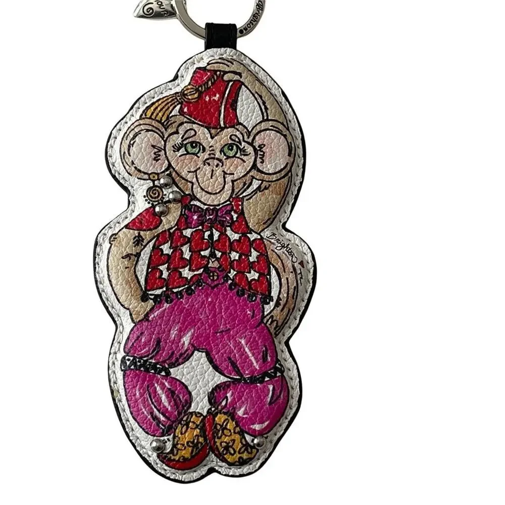 Brighton Let's Hang Out Monkey See Monkey Do Handbag Keychain FOB